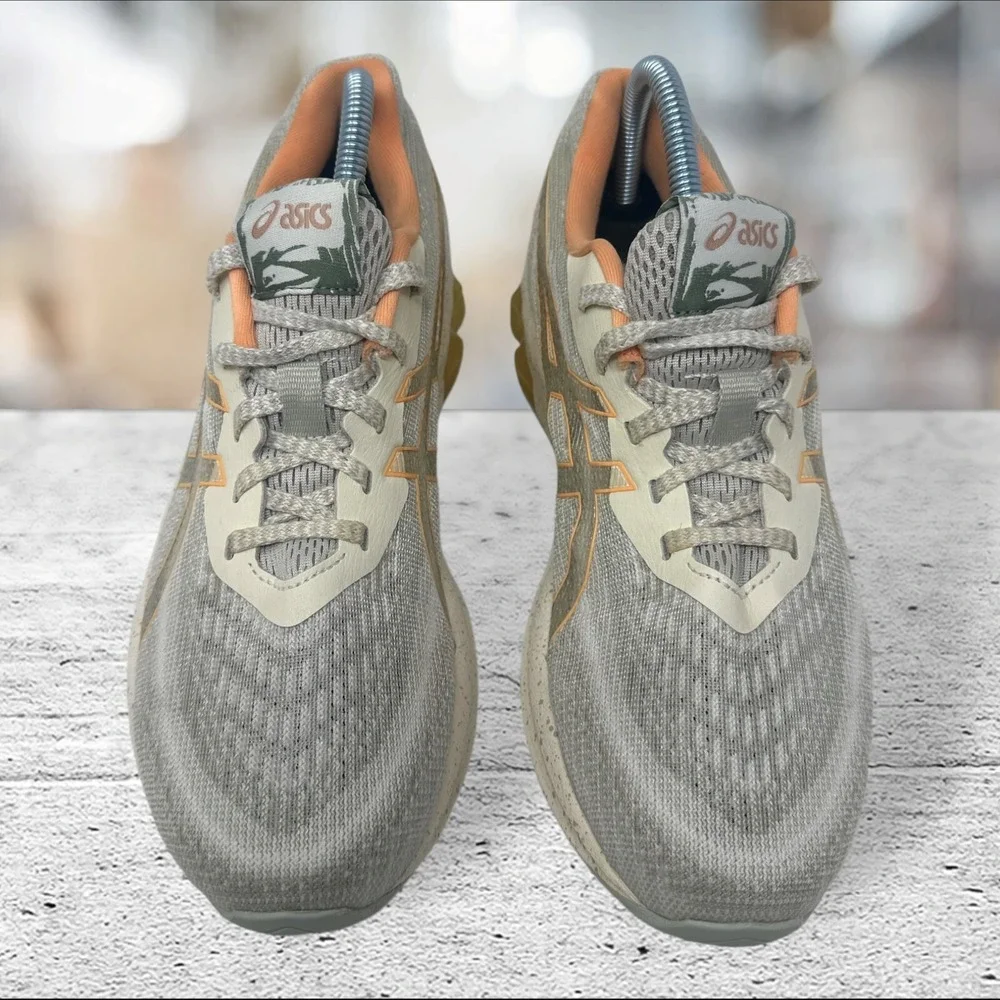 Asics Gel-Quantum 180 Running Shoes Womens 9 Grey Orange 1202A367 Speckled Mid